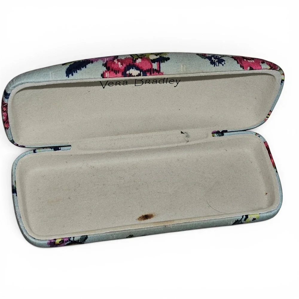 Eyeglass Case Womens OS Blue Good Vera Bradley Floral Tapestry Hard Shell